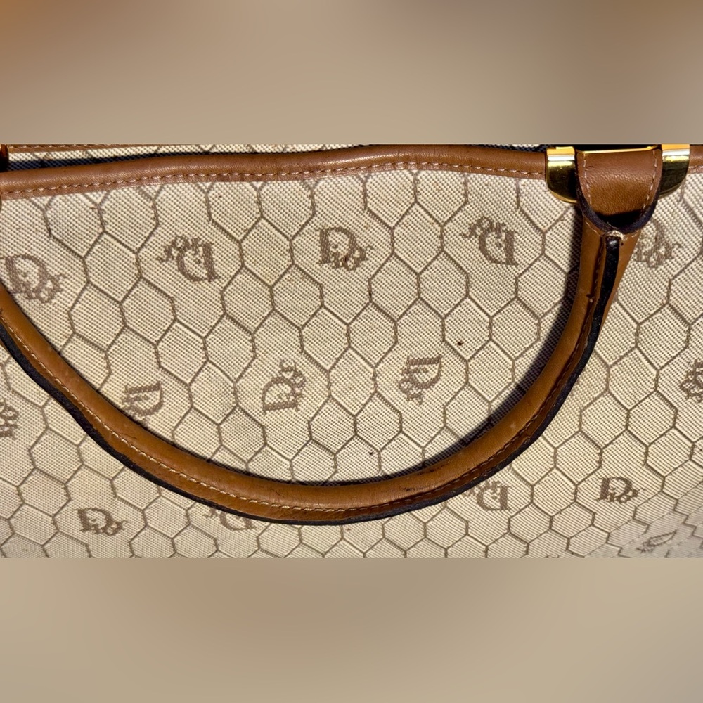 Vintage Christian Dior Honeycomb Canvas Document Bag – Circa Late 70s–Early 80s - Picture 10 of 10